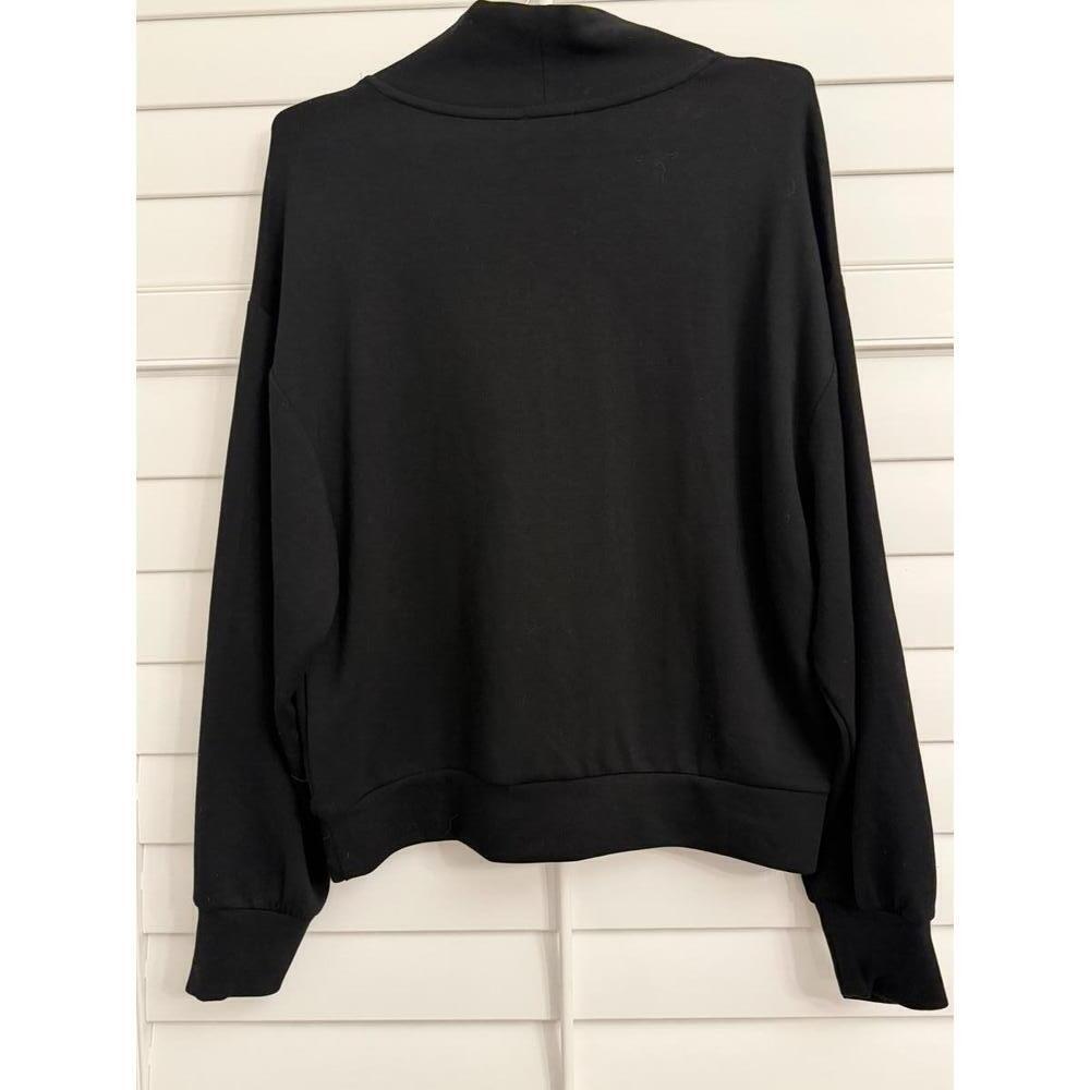 Tribal techno stretch dolman top quarter zip size Medium - Picture 6 of 6